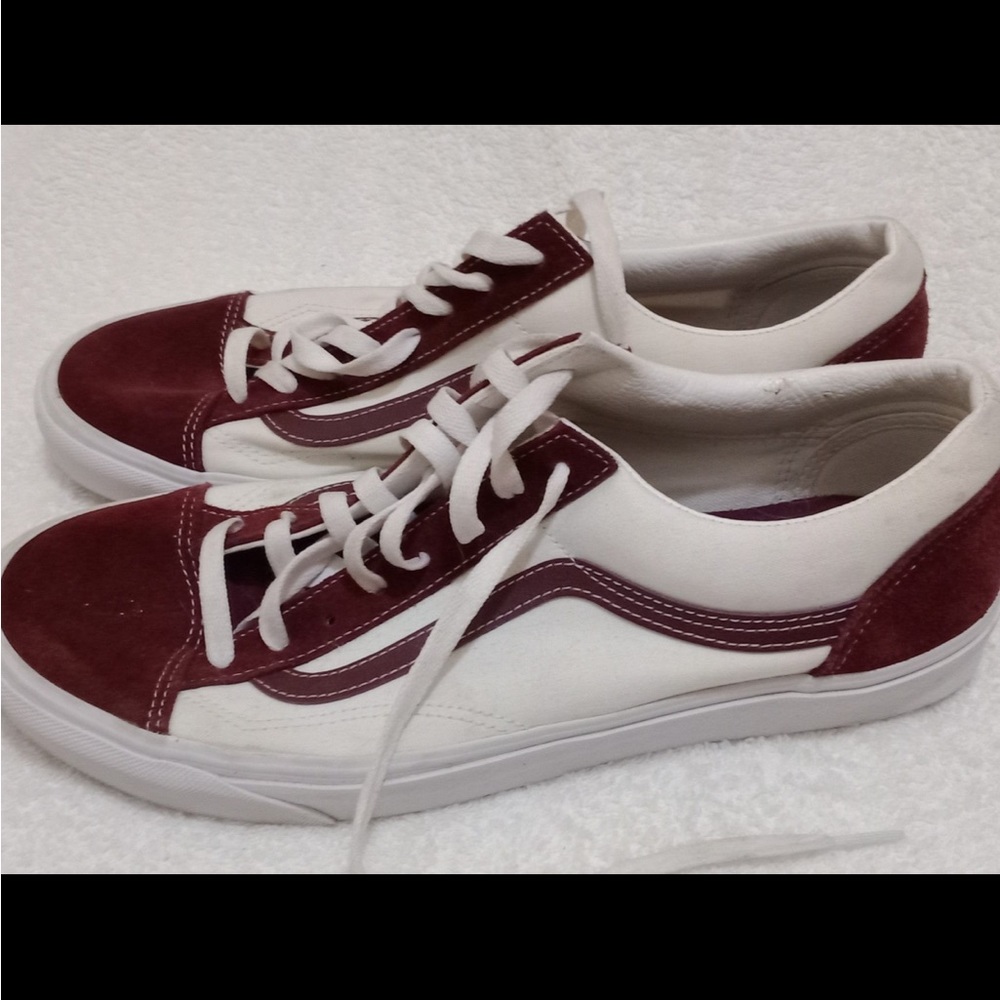 Vans red and white size 13